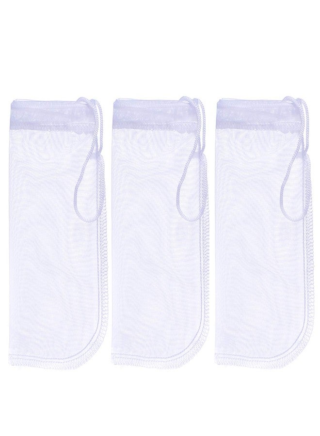 ALEGI Media Filter Bag Aquarium Extra Fine,Reusable 180 Micron Drawstring Mesh Filter Bags for Very Fine Resins Filter (7.5"*3.6" (3 Pack)) - Image 1
